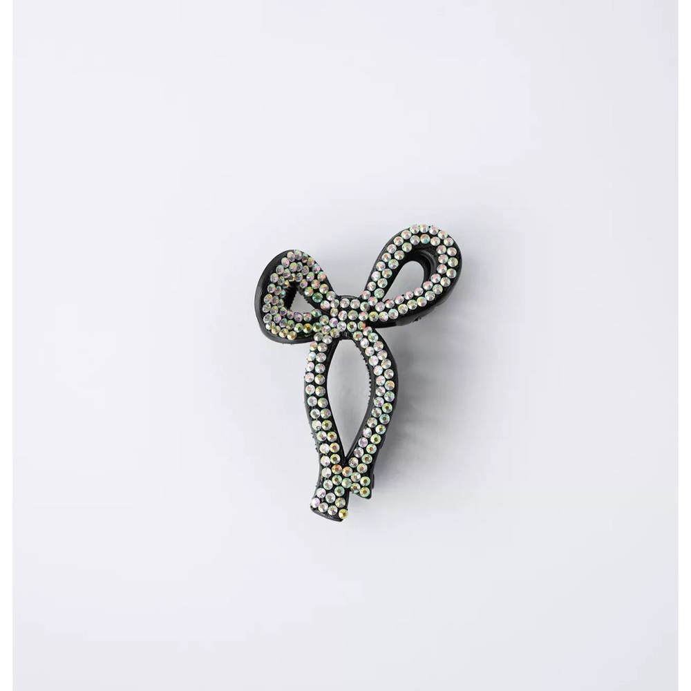 ZARA RHINESTONE BOW HAIR CLIP